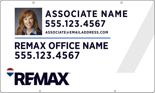 Associate Name w Photo Hanging Sign Panel, 18h x 30w, Steel